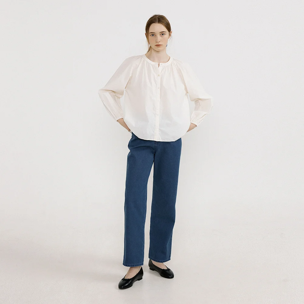 Shirring Shirt (Cream)