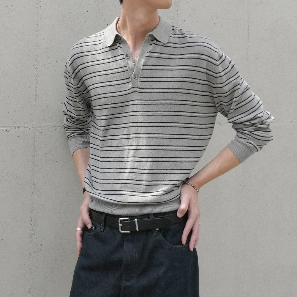 MUSE STRIPE POLO KNIT