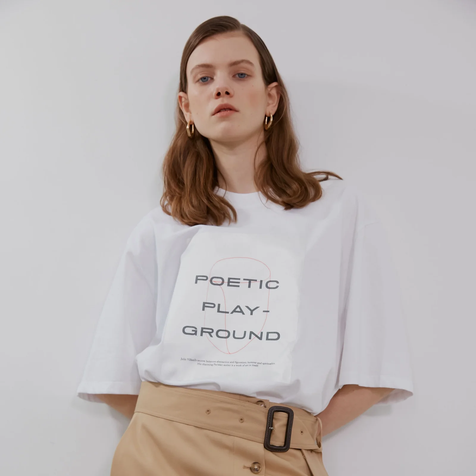 Tshirts Uni Pearl Square Pure White