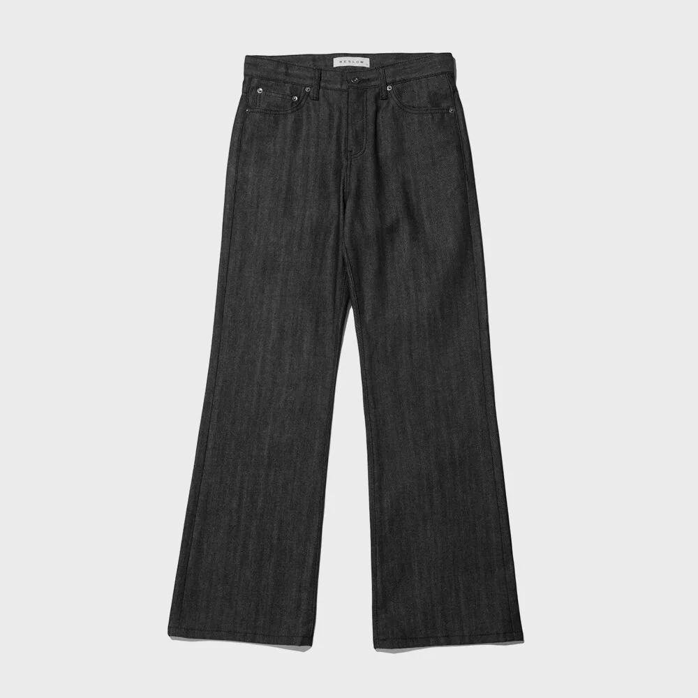 RIGID WIDE FLARE JEANS BLACK