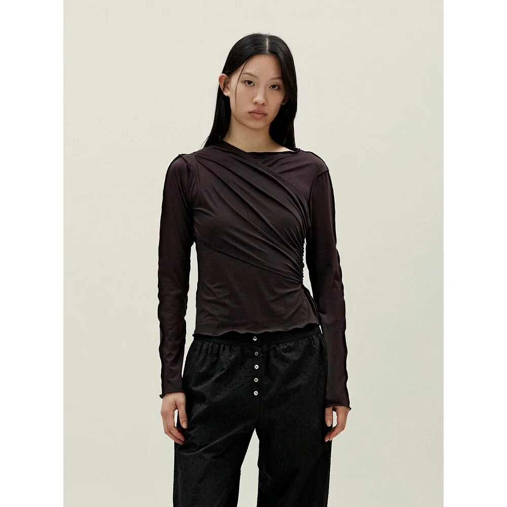 Cross Layered TShirt Brown(AG5841A02D)
