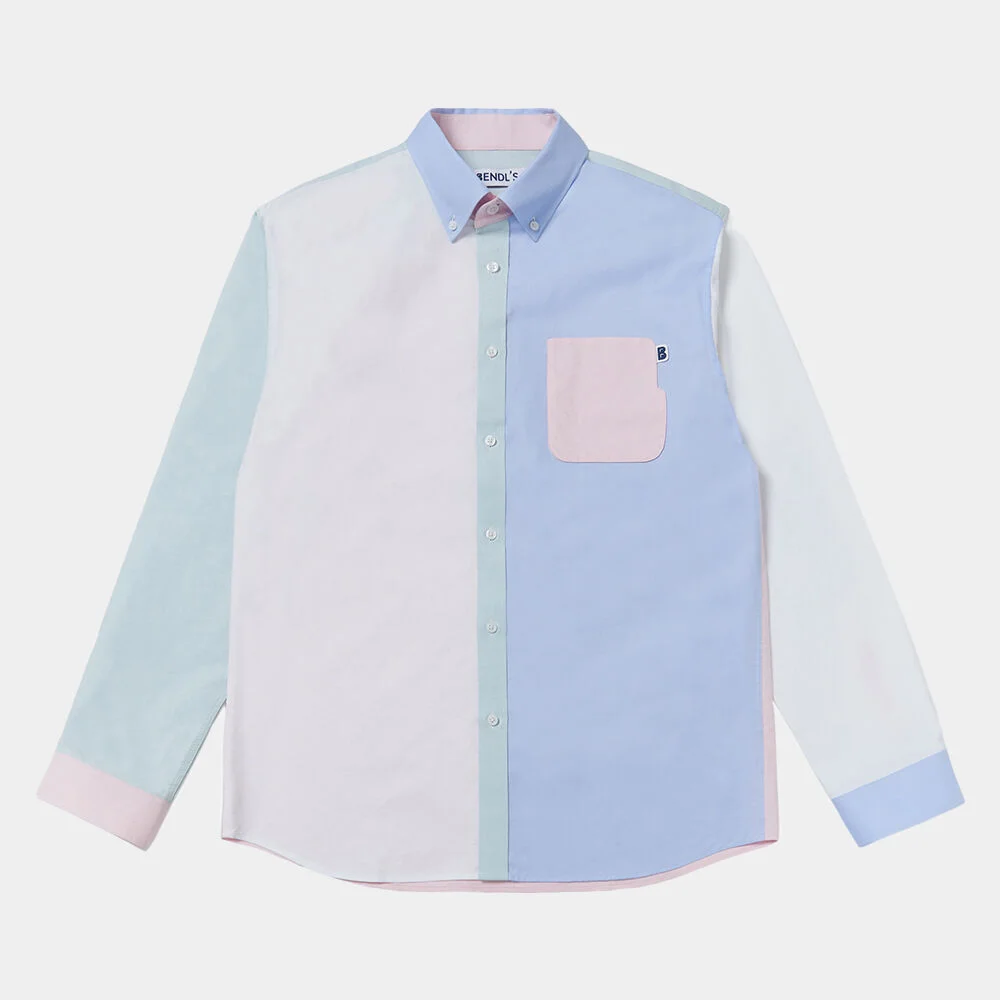 COLOR BLOCK OXFORD SHIRTS - MULTI COLOR