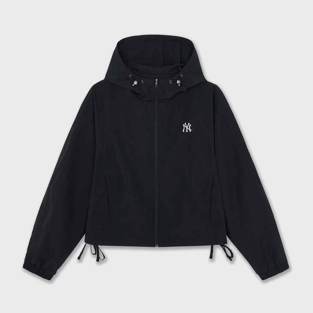 女裝 戶外機能風 抽褶 防風外套 NY (Black)