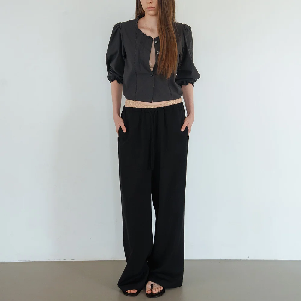 Relaxed Banding Pants_Black