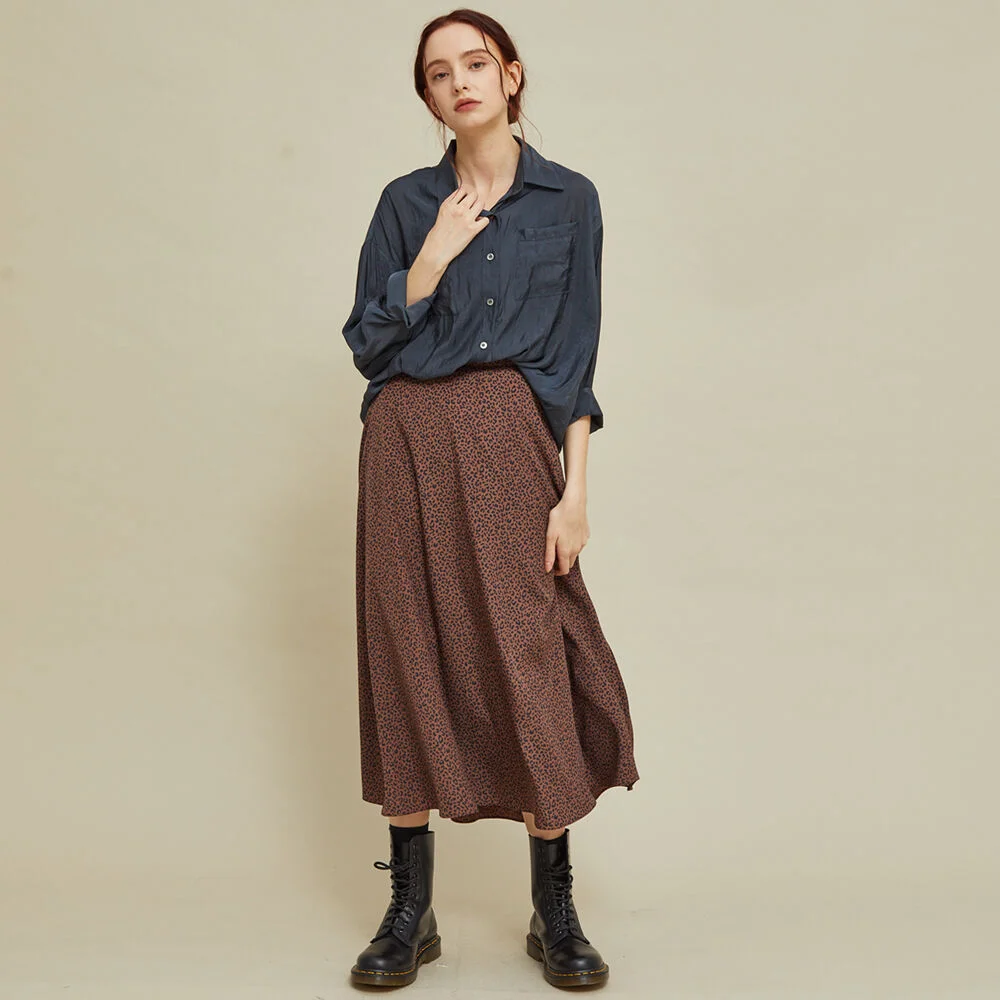Leopard Banding Skirt ver.2 Brown