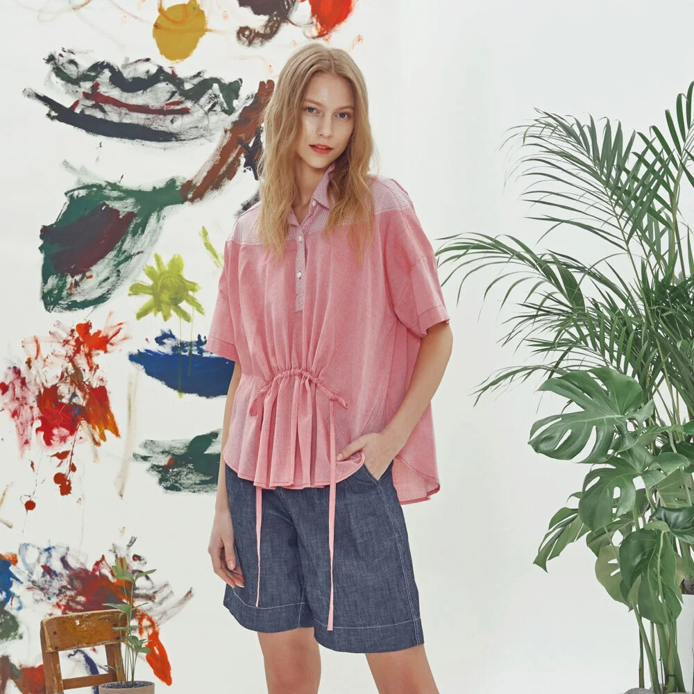 Two-toned shirt -Red pink