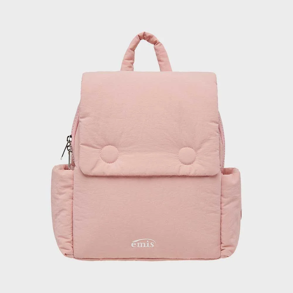 NYLON PADDED BACKPACK-PINK