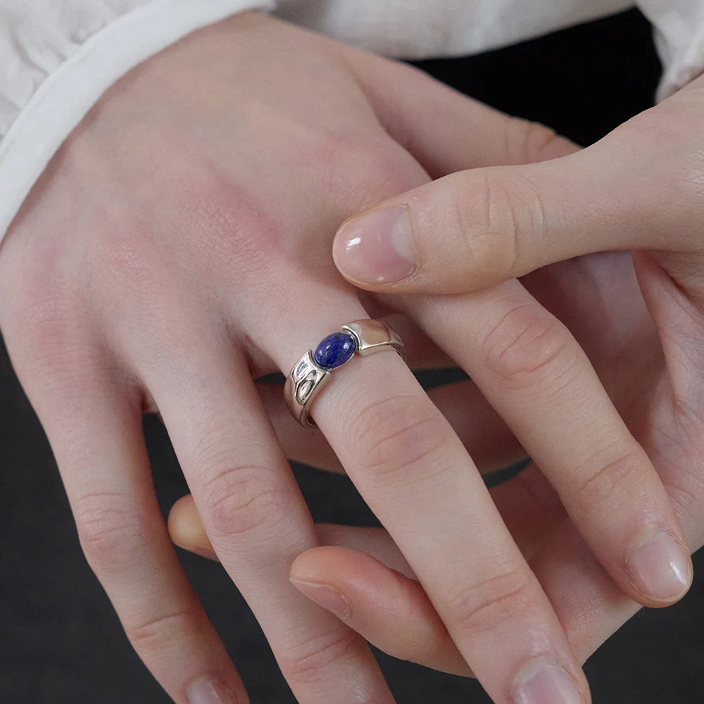 925silver STONE BOLD RING_LAPIS LAZULI