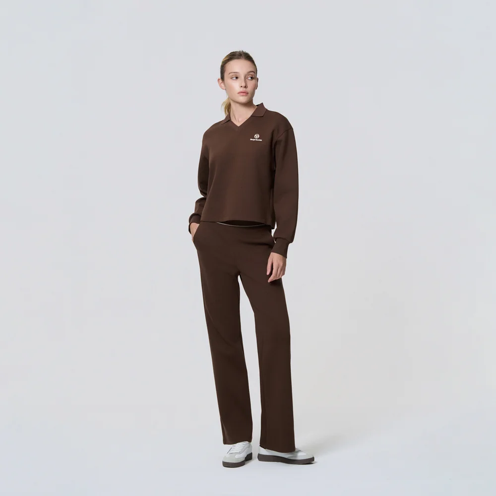 W Cush Light 高腰 靴型 褲子(BROWN)