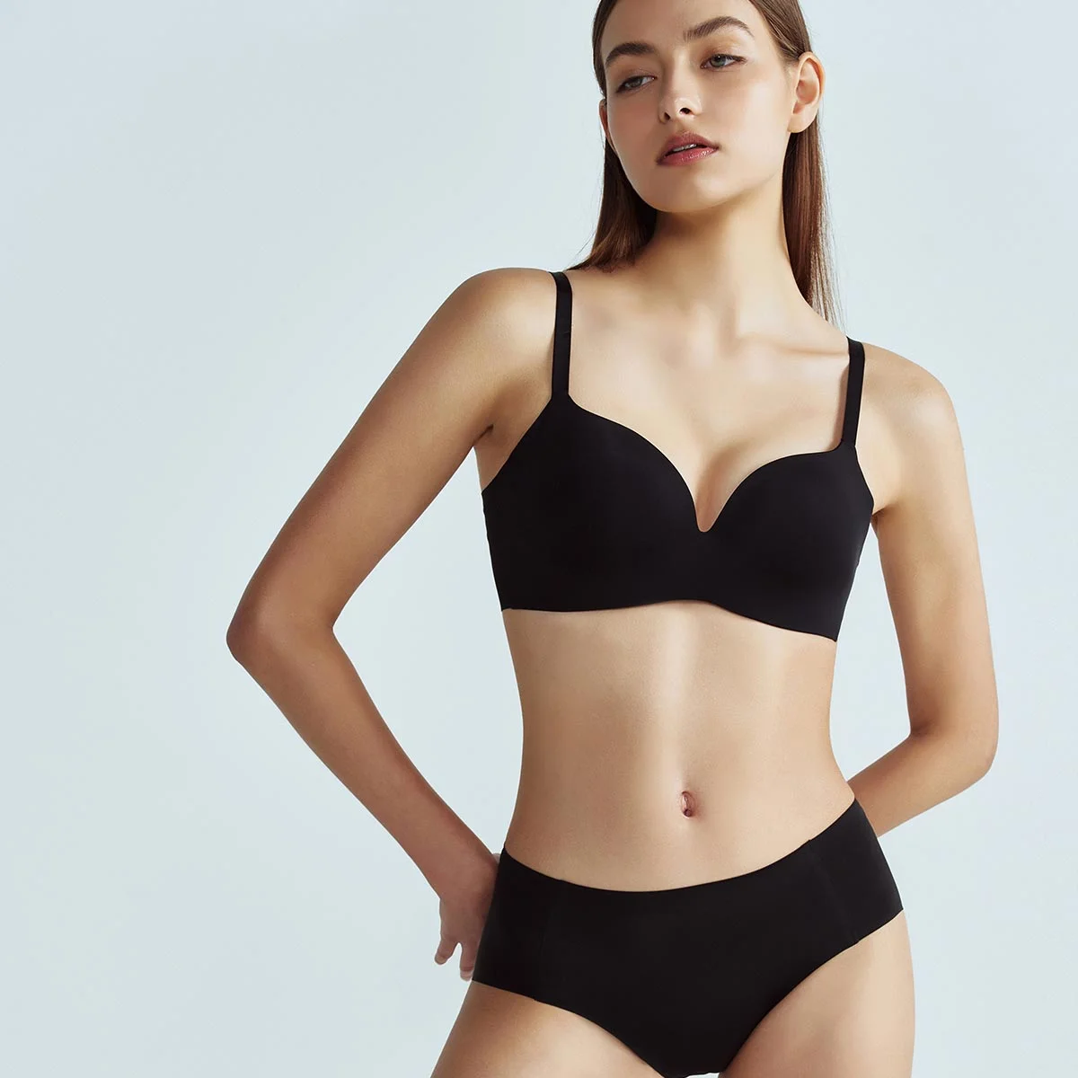 副乳 修身 無縫裁剪 胸圍內褲套裝 套裝 1+1 (OSET134)
