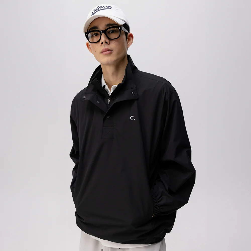 Breezy Neck Pullover (Black)