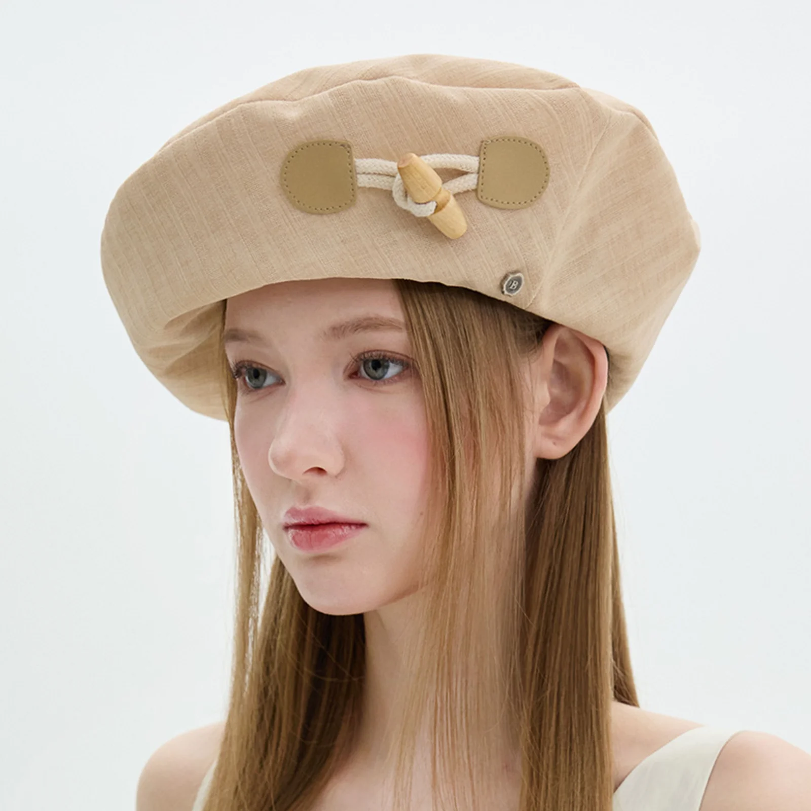 Toggle Beret - Beige