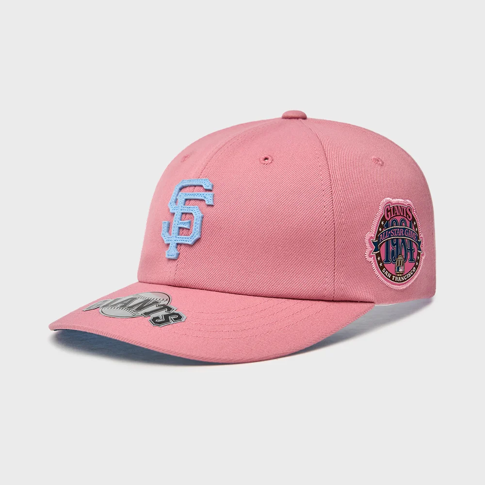 標誌款 補丁 無結構 棒球帽 SF (Pink)