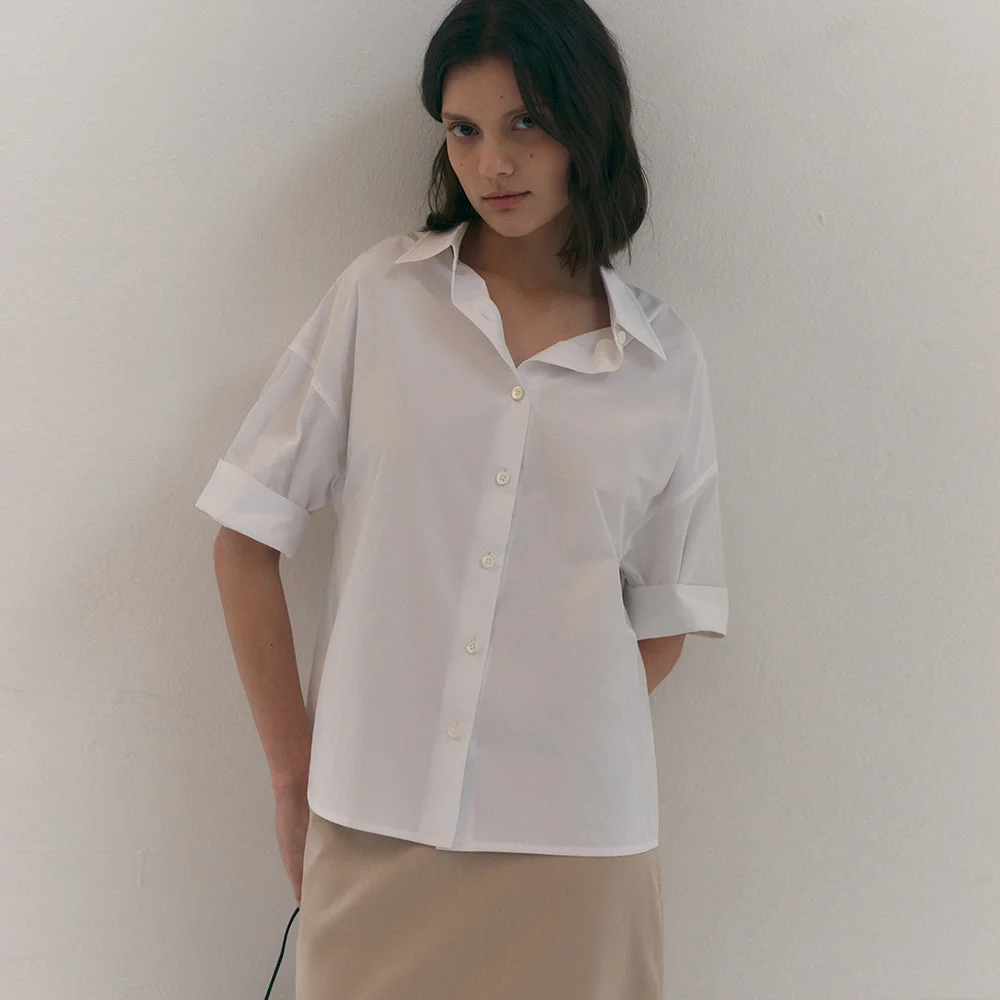 Ruth Roll-up shirt (White)