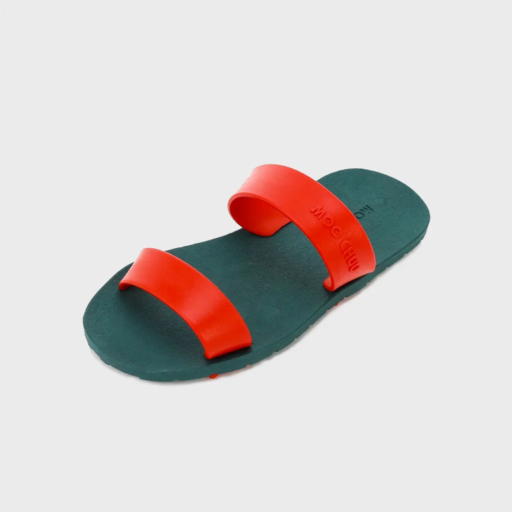 Two Straps, Green-Red