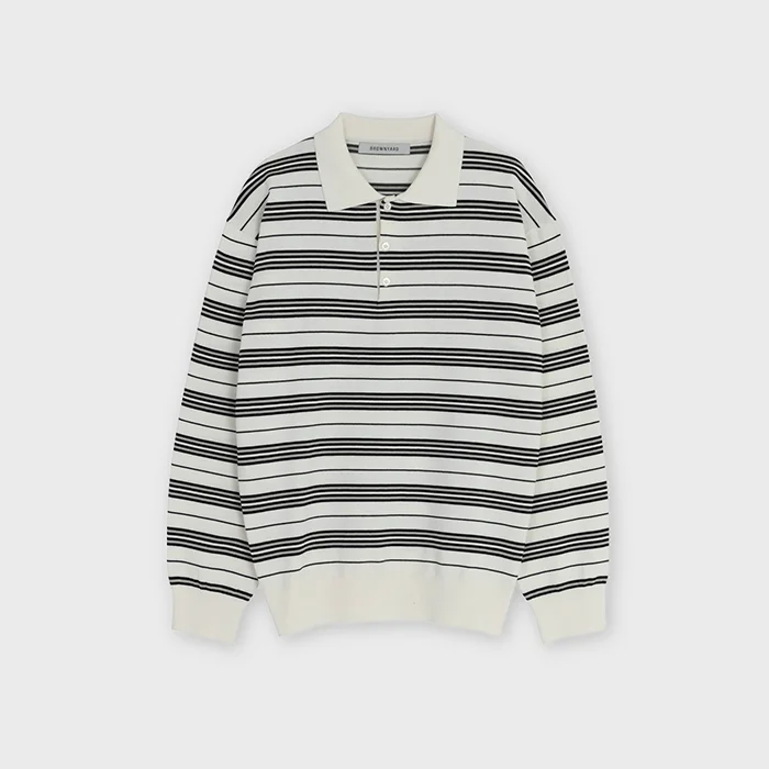 Stripe Knit Pique, Ivory