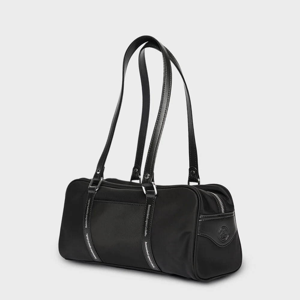 line boston bag(線條波士頓袋) - glossy black