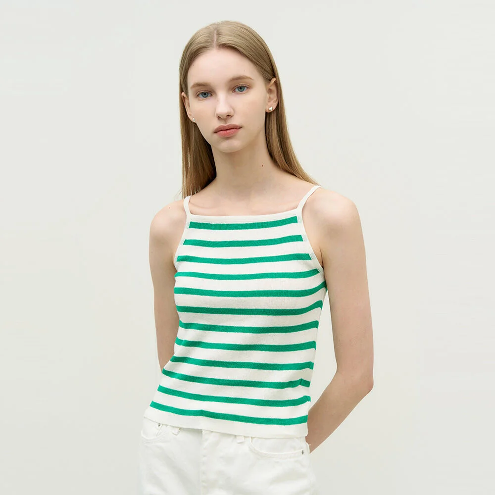 Zat stripe sleeveless - green