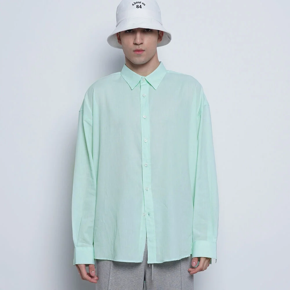M97 yoo linen over shirts mint