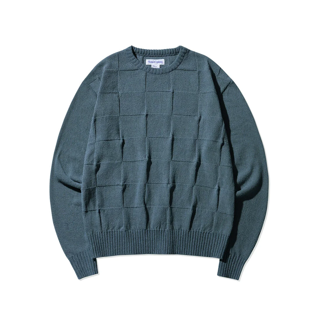 CHECKER KNIT CHARCOAL