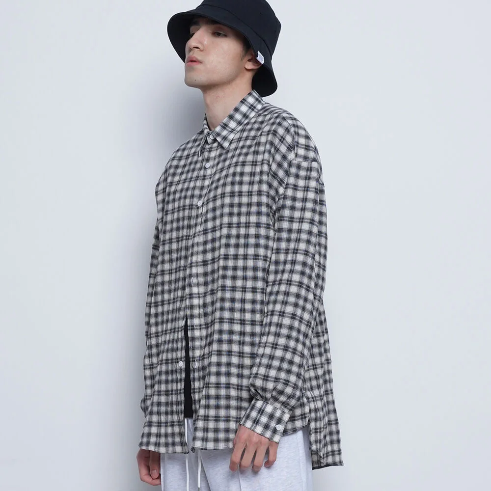 M07 non check over shirts black