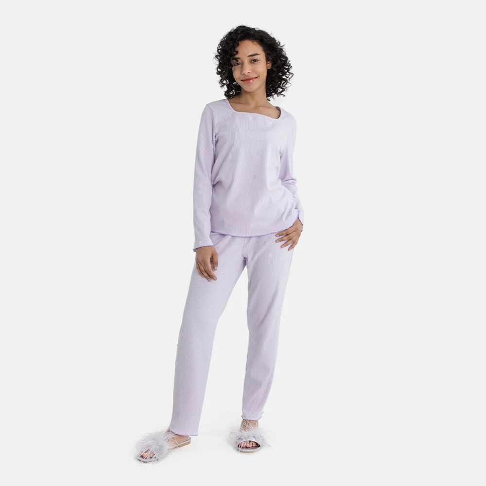 Chelsea Square Neck Lounge Set Lavender 切爾西靴 方領 家居套裝 薰衣草色
