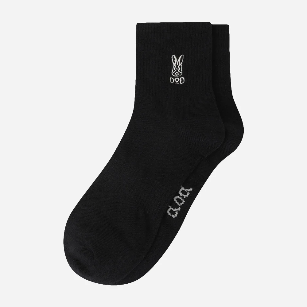 純棉 基本款 短筒 襪(BLACK)