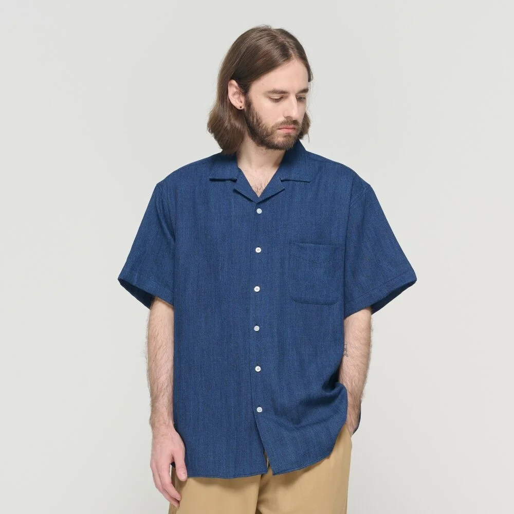 CB WASHING CITYBOY DENIM SHORT SHIRT (BLUE)