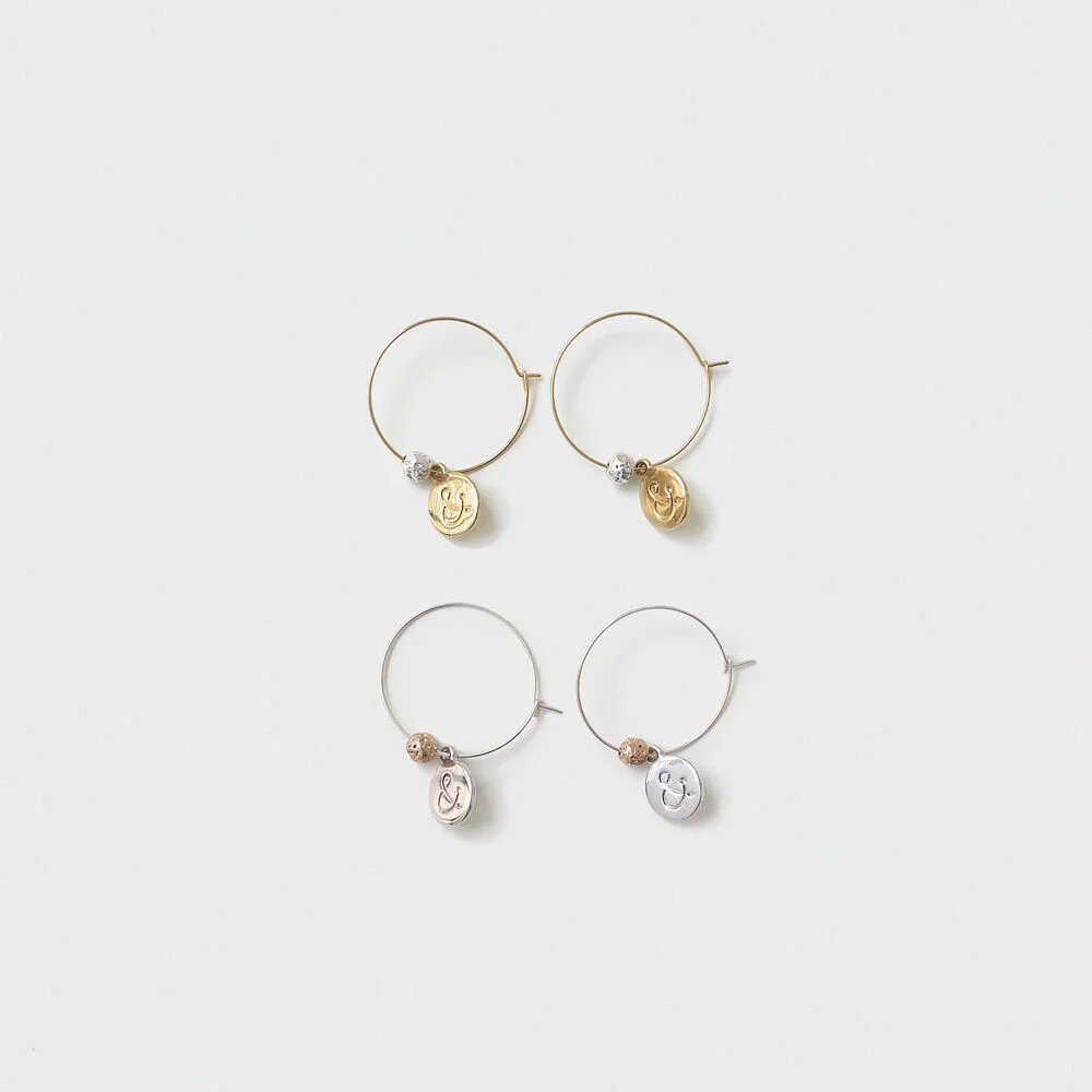 & hoop earring (2colors)