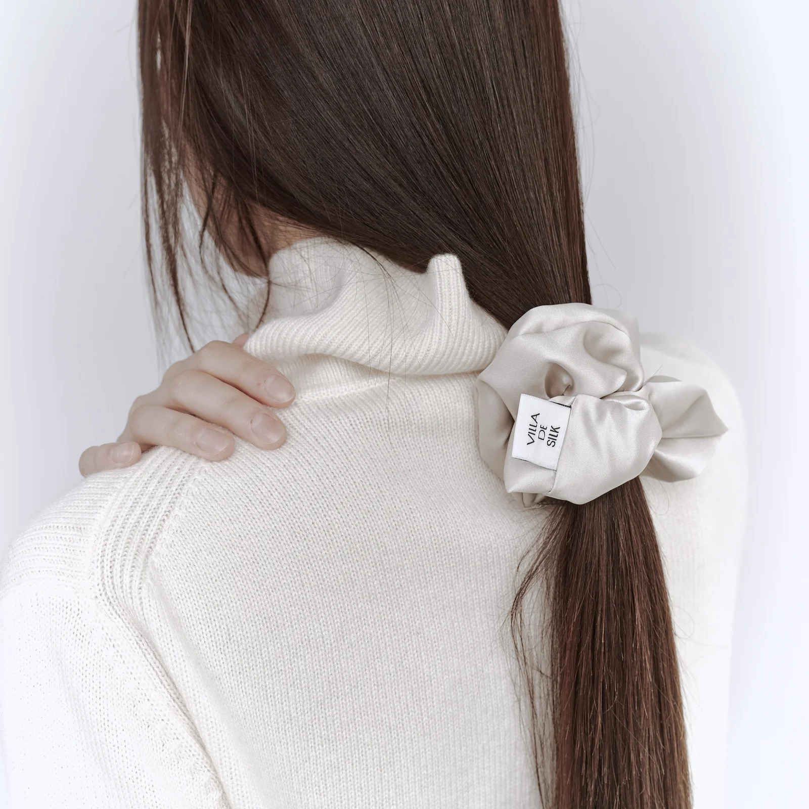 High density 100% silk scrunchie (3colors) 真絲 髮圈