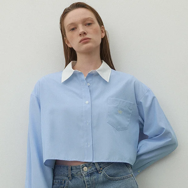 ELLY CROP SHIRTS(BL-4254)