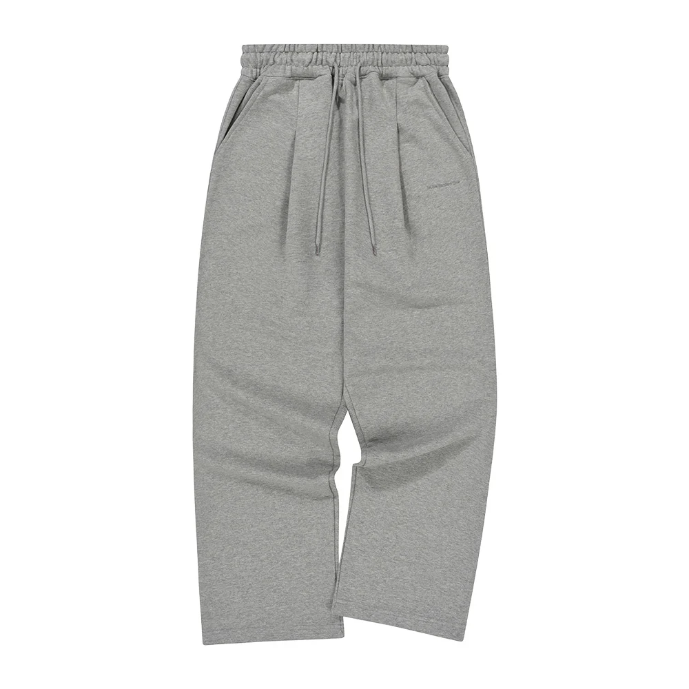 Relaxed Pintuck wide pants Gray