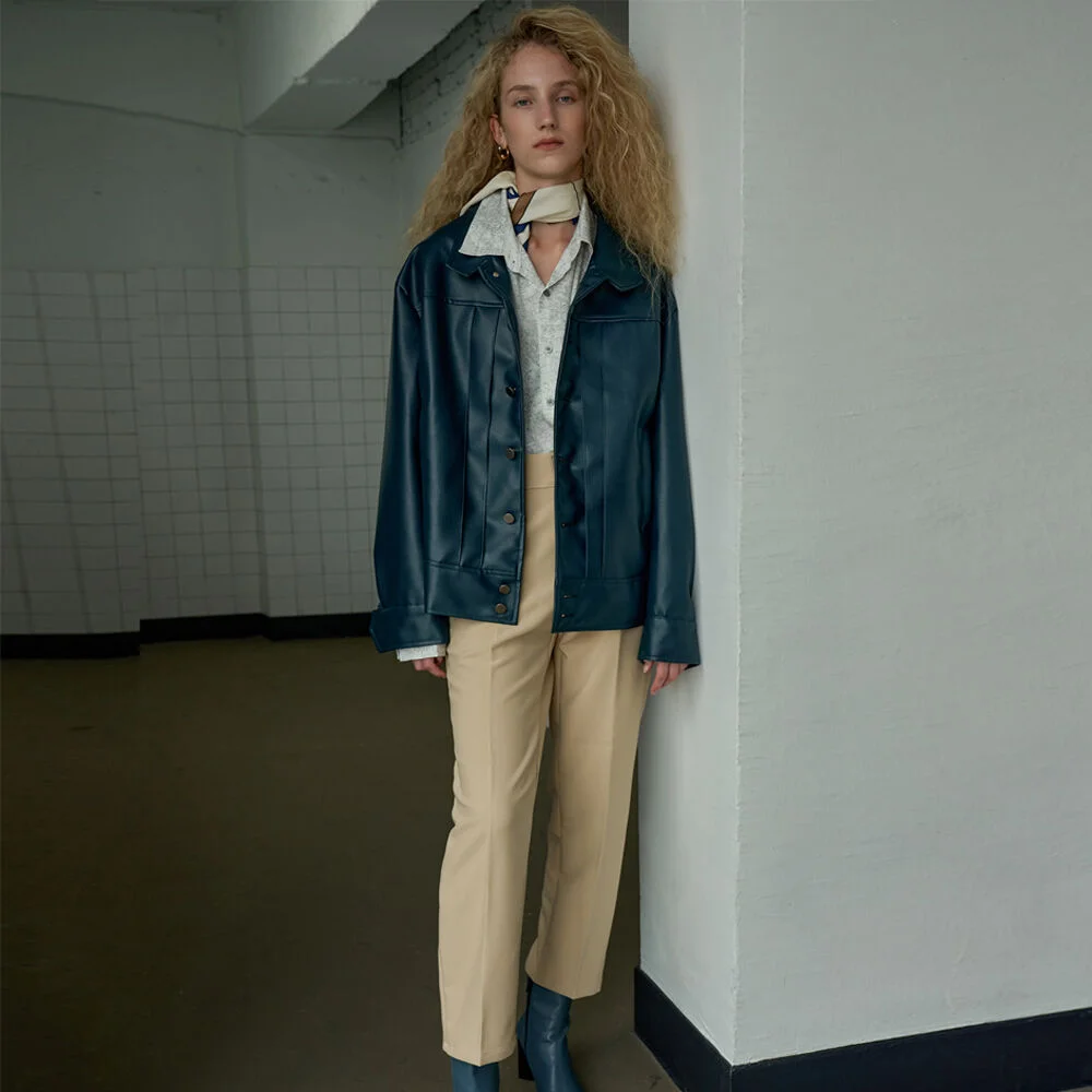 HI TAPERED SLACKS BEIGE