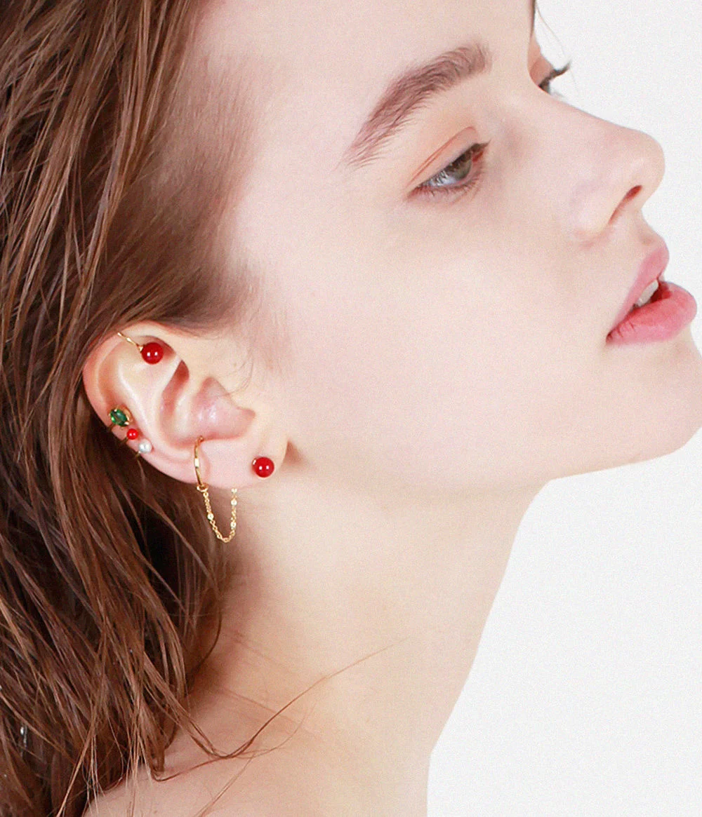 Green Little Fruits Earcuff