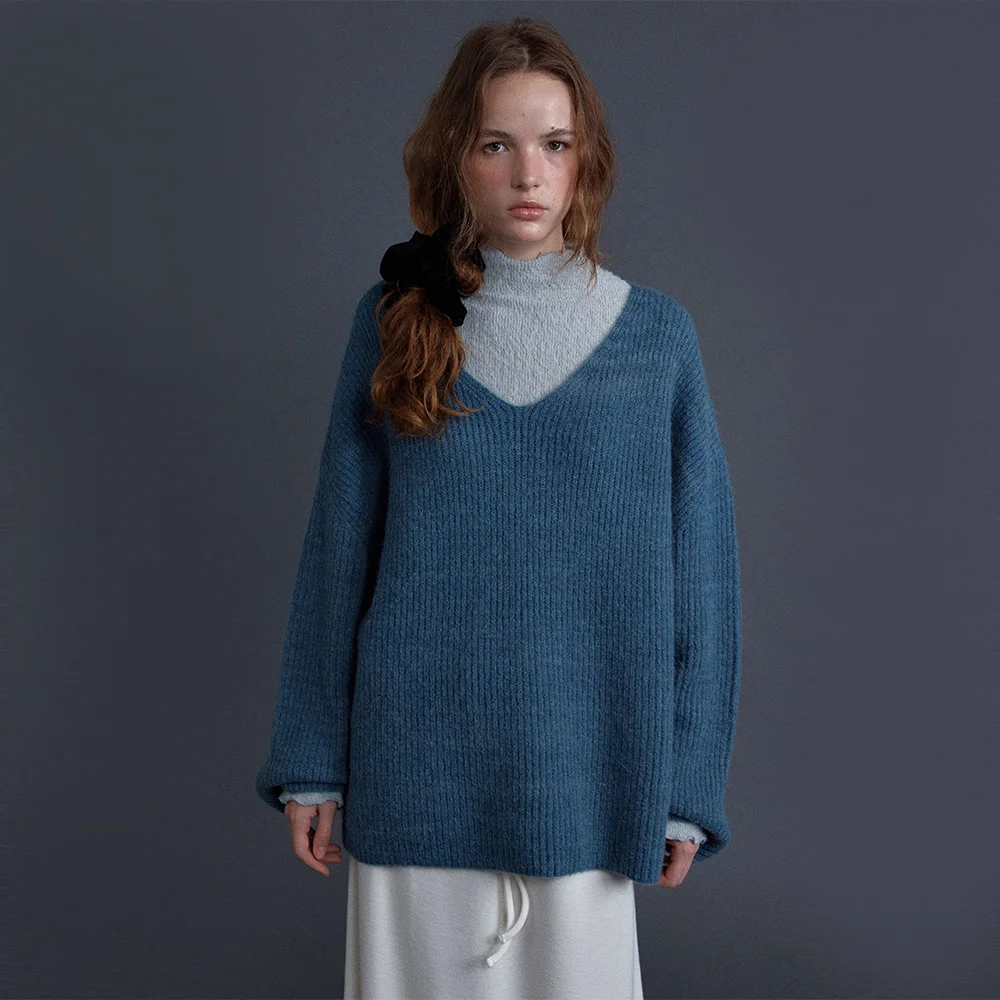 Norville Oversized Volume Knit - Blue