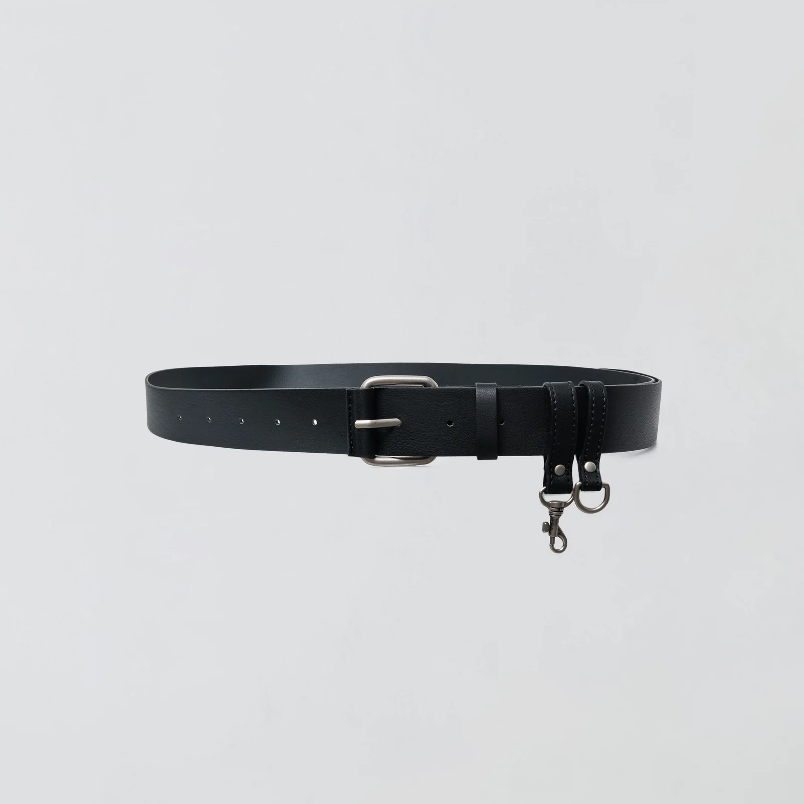 KEYRING LEATHER BELT_BLACK