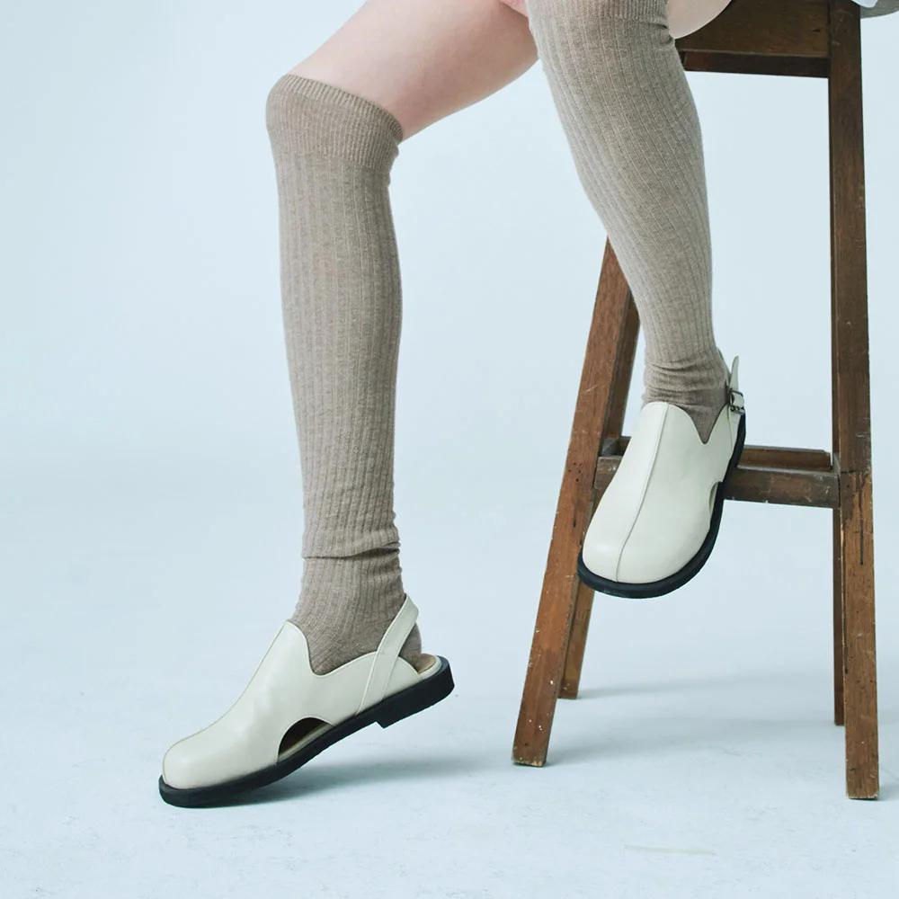 Barell flat loafer(Cream)