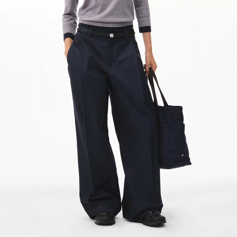 IVANA PINTUCK PANTS (NAVY)