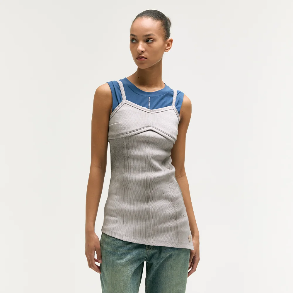 WASHED BUSTIER TOP_light grey