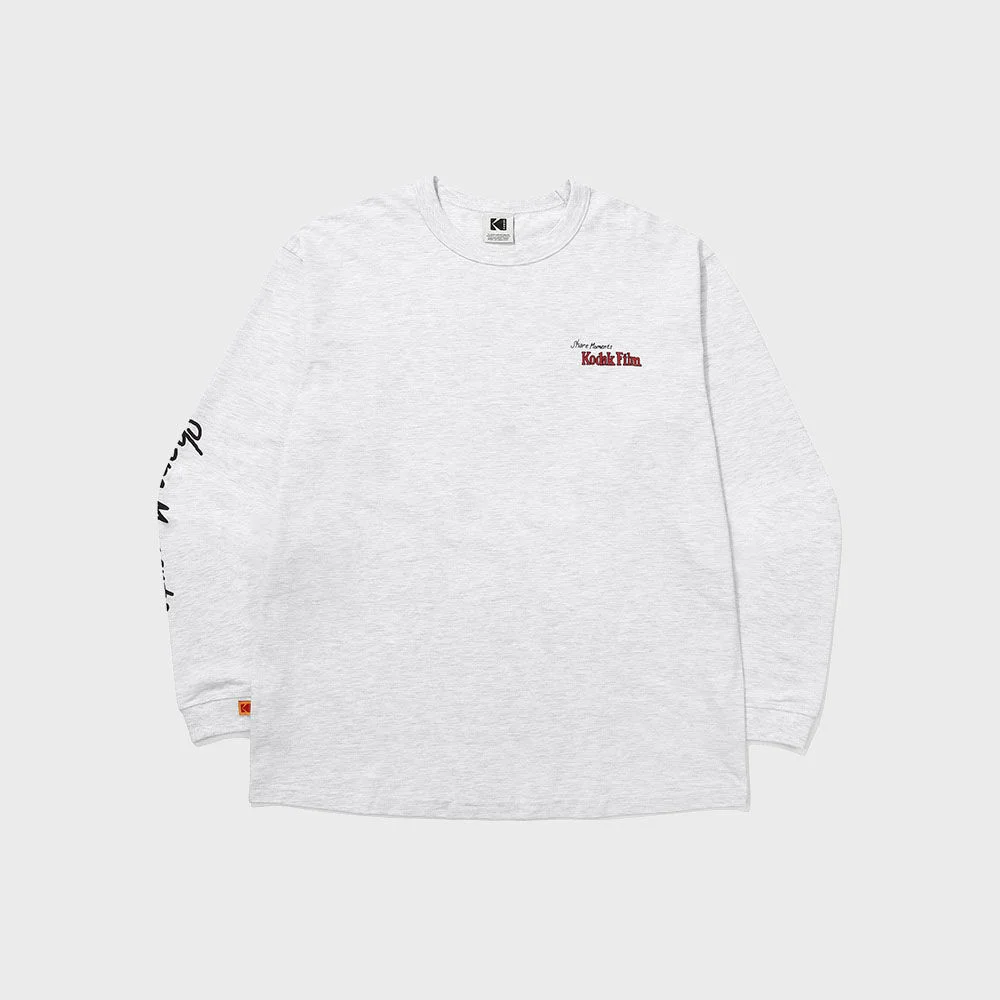 Kodak Peoples 長袖 T恤 WHITE MELANGE