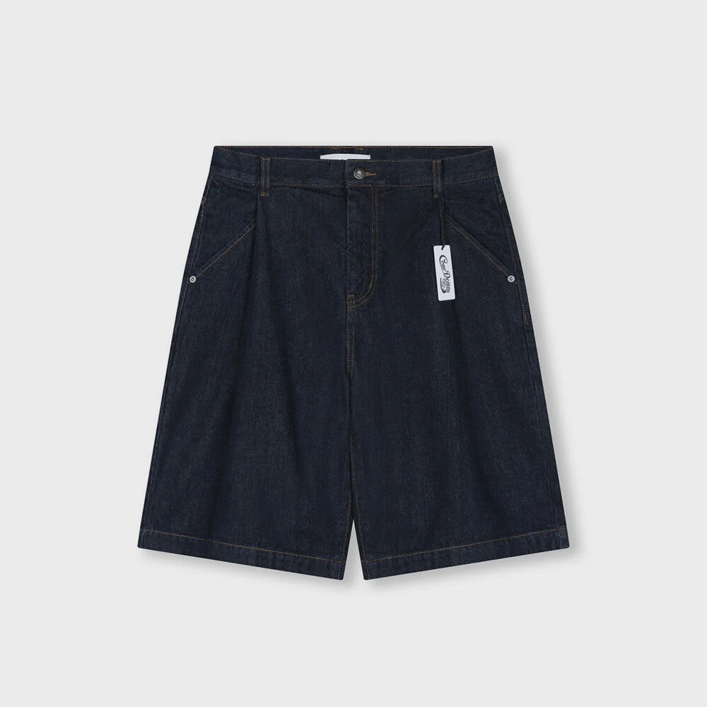 CONE MILL DEEP ONE TUCK SHORTS INDIGO