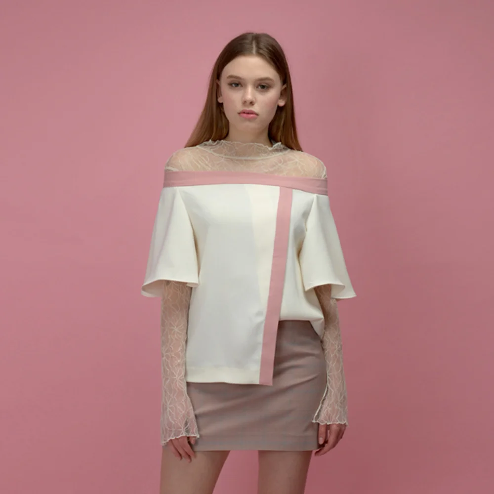 OFF-SHOULDER BLOUSE - IVORY