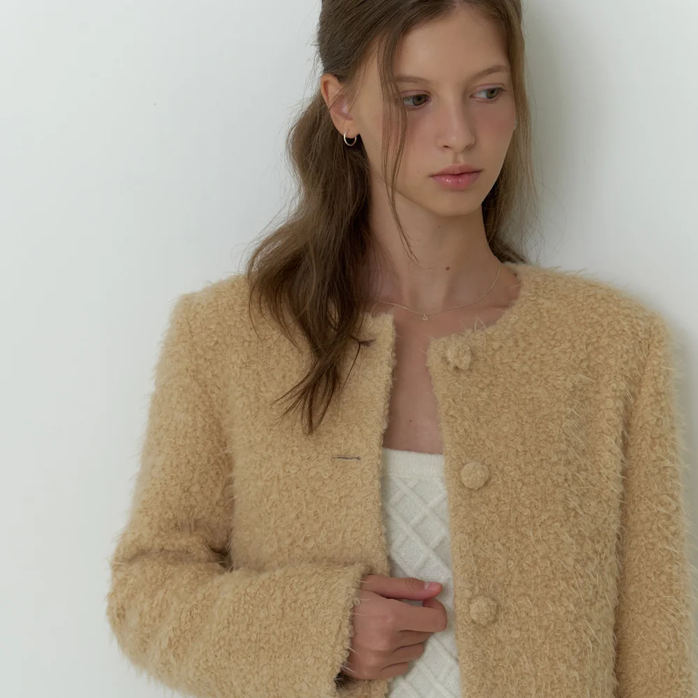Ronda tweed wool jacket (beige)