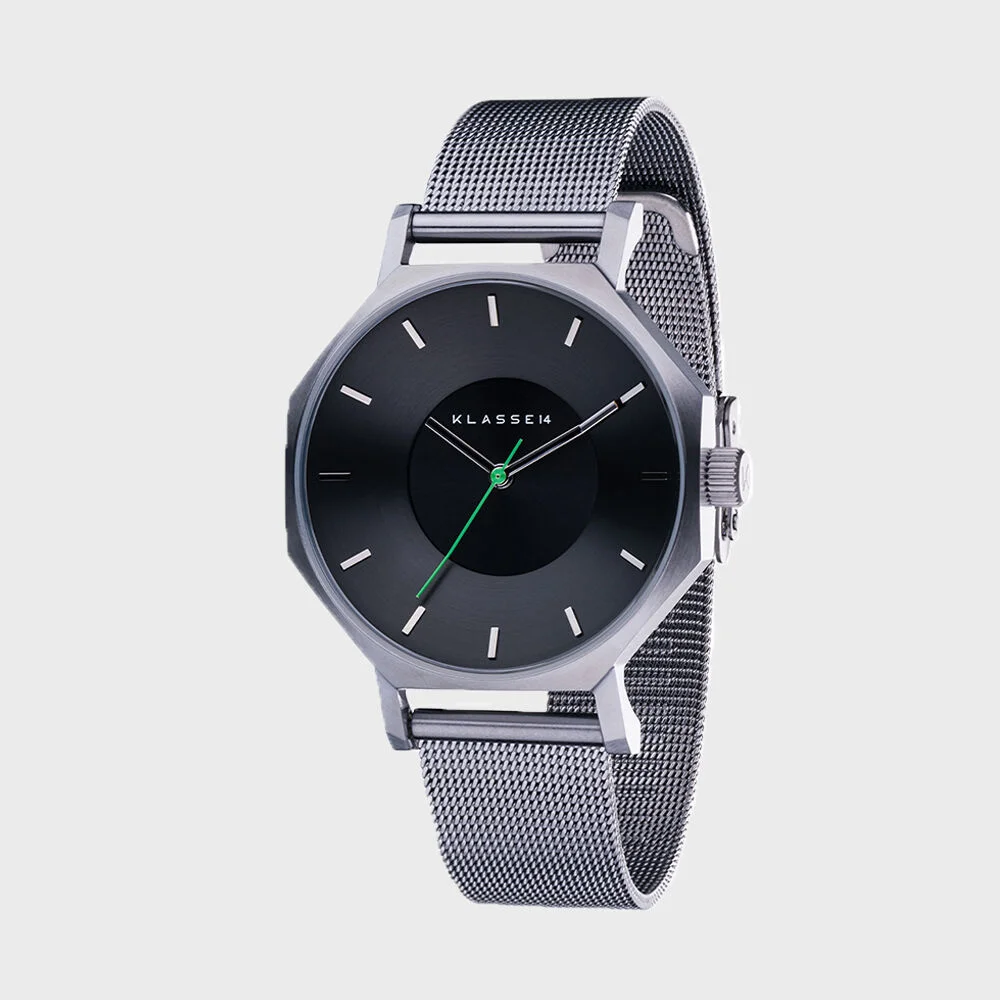 Klasse14 Octo 灰色 黑色 36mm 金屬 腕錶 - WOK20GY001W