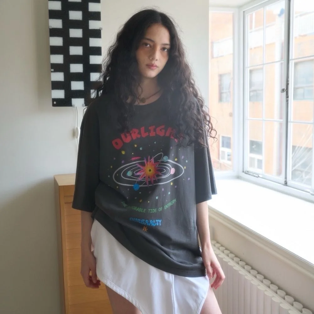 Saalty Space Overfit T-shirt / Smoke