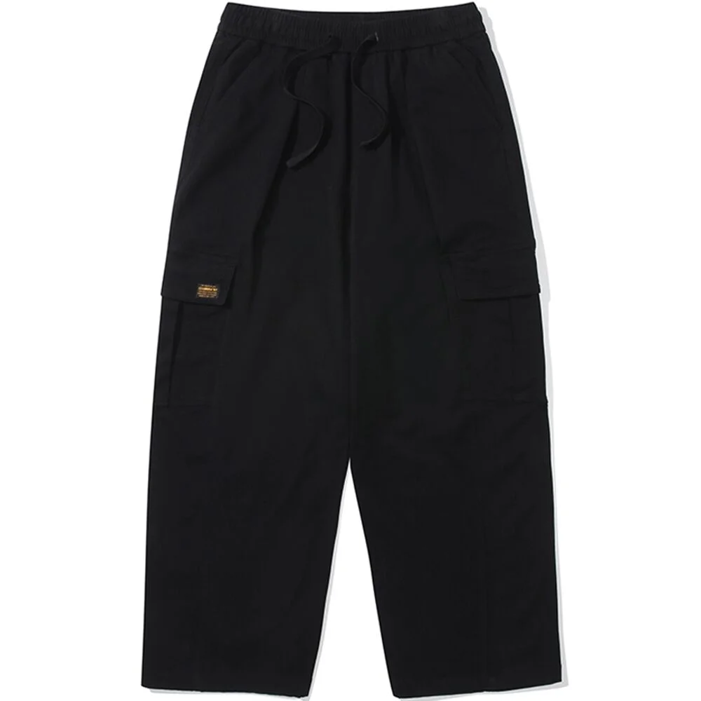 M-LABEL WIDE-FIT CARGO PANTS 黑色