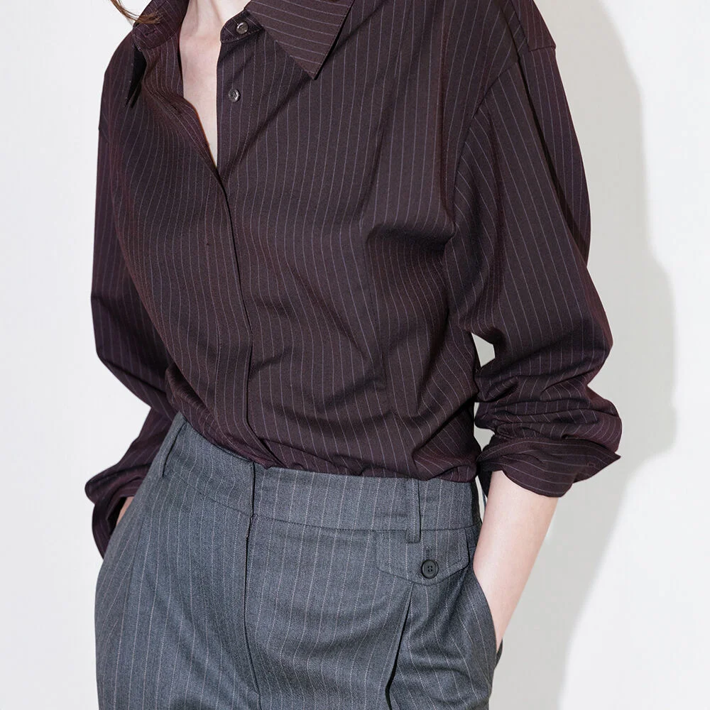 Slim-Fit String Stripe Shirts SW5AB327-6J