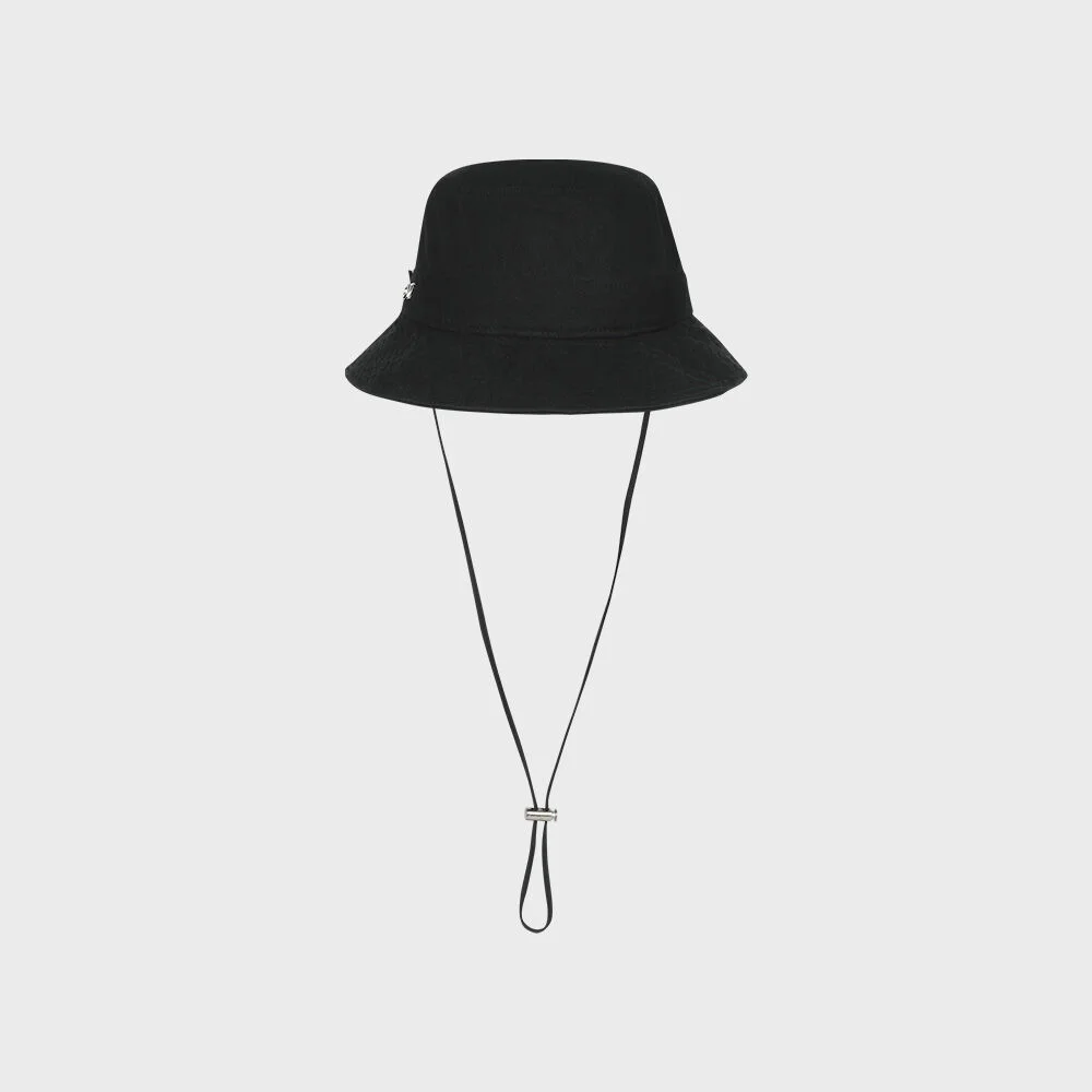 OV LOGO COTTON BUCKET HAT (BLACK)