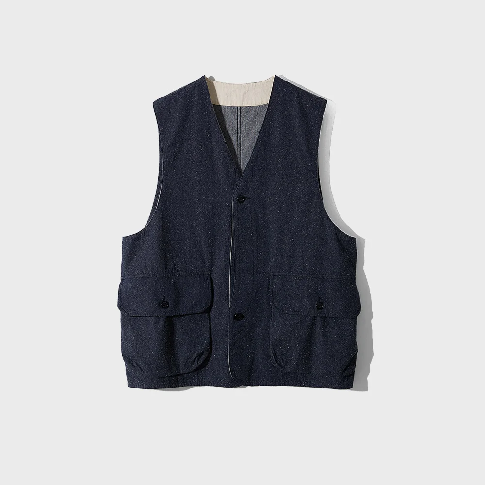 Weaver Slik Denim Vest Navy