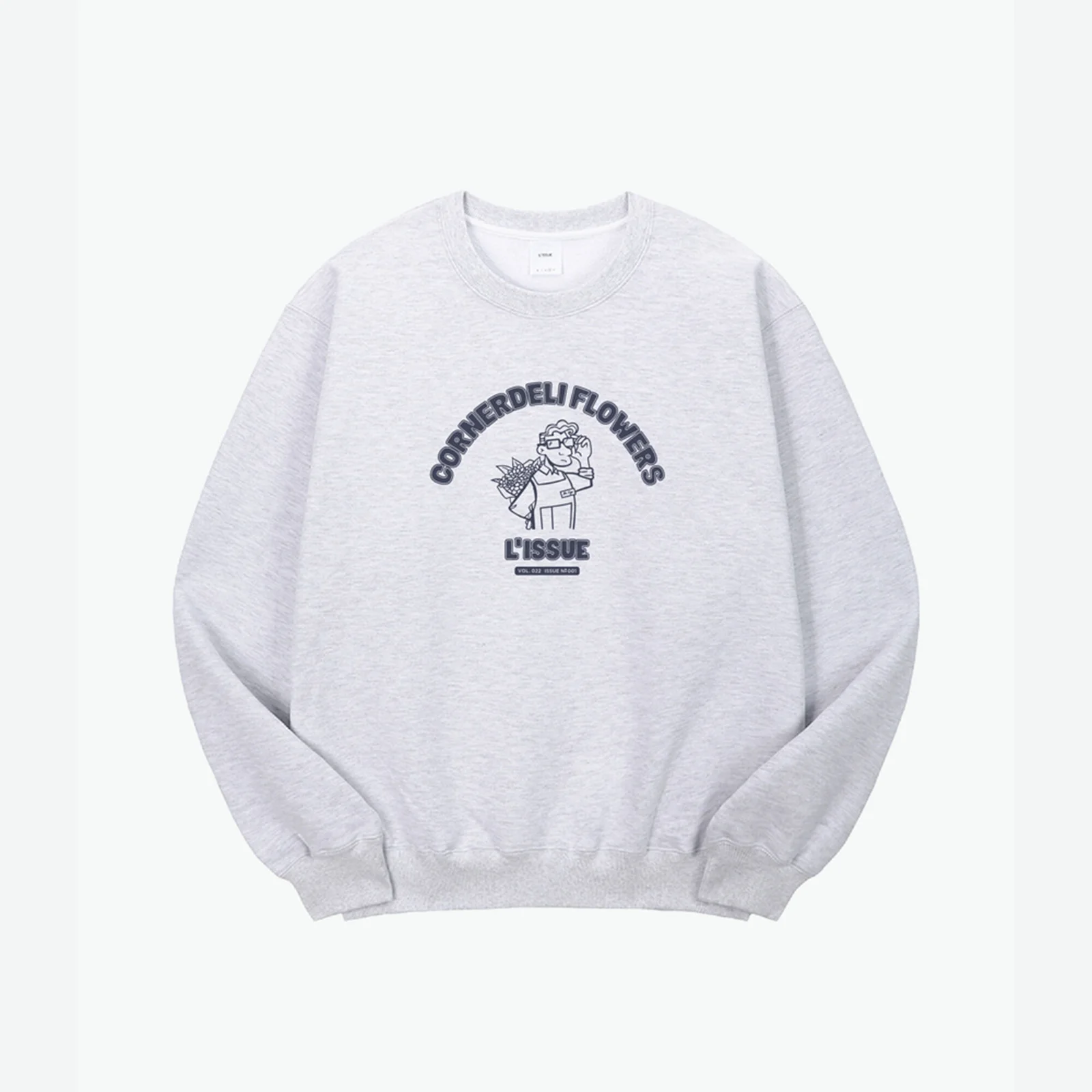 Mr.Ego's Attitude Sweatshirt Light Grey Melange